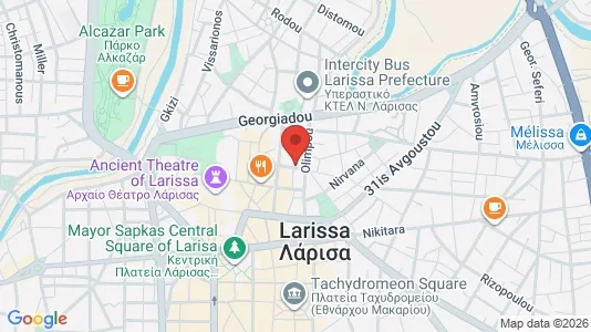 Apartments for rent i Larissa - kort over placeringen
