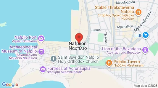 Apartments for rent i Nafplio - kort over placeringen