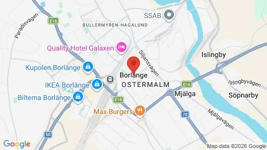 Rooms for rent i Borlänge - kort over placeringen
