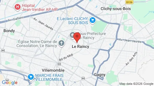 Apartments for rent i Le Raincy - kort over placeringen