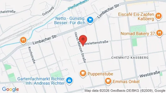 Apartments for rent i Chemnitz - kort over placeringen