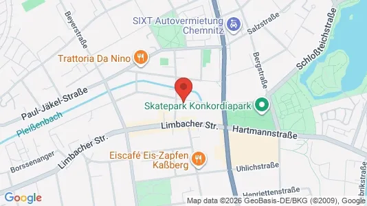 Apartments for rent i Chemnitz - kort over placeringen