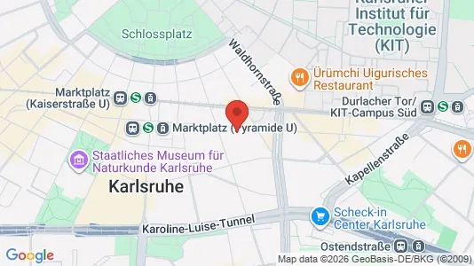 Apartments for rent i Karlsruhe - kort over placeringen