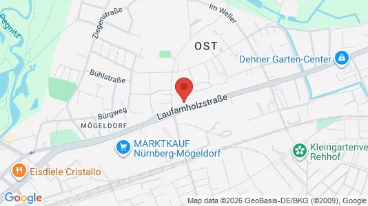 Apartments for rent i Nuremberg - kort over placeringen