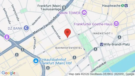 Rooms for rent i Frankfurt Innenstadt I - kort over placeringen