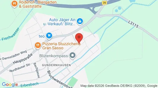 Apartments for rent i Darmstadt-Dieburg - kort over placeringen