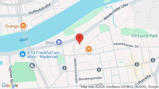 Apartments for rent i Frankfurt - kort over placeringen