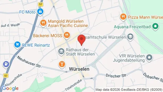 Apartments for rent i Aachen - kort over placeringen