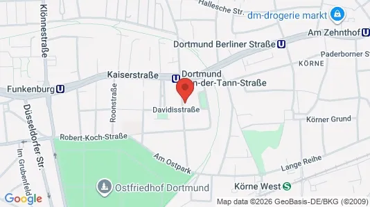 Apartments for rent i Dortmund - kort over placeringen