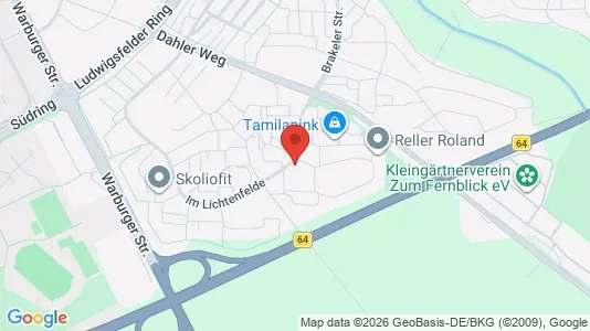 Apartments for rent i Paderborn - kort over placeringen
