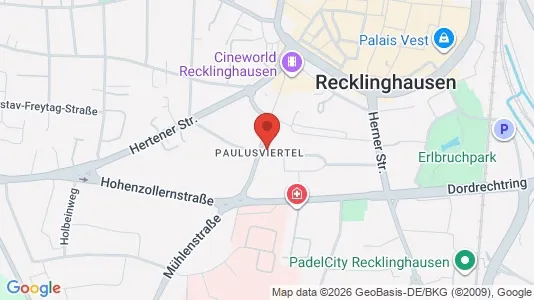 Apartments for rent i Recklinghausen - kort over placeringen