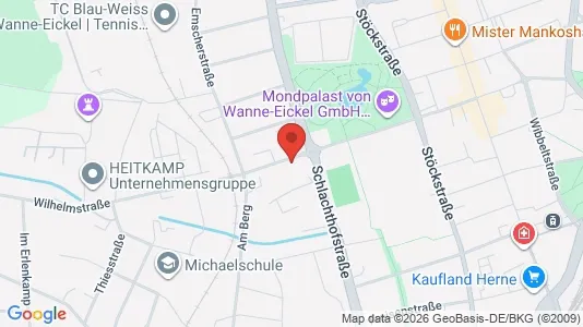Apartments for rent i Herne - kort over placeringen
