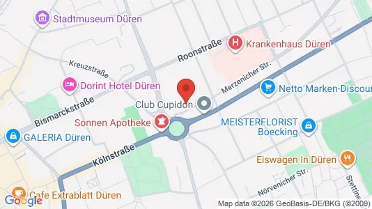 Apartments for rent i Düren - kort over placeringen