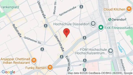 Apartments for rent i Dusseldorf - kort over placeringen