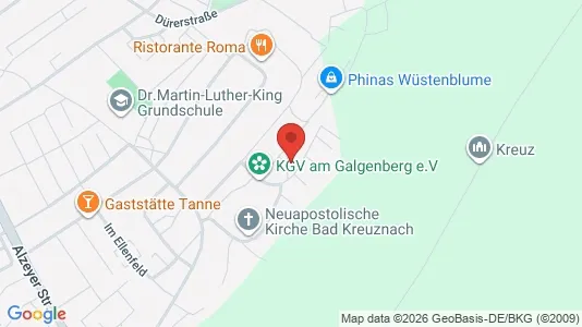 Apartments for rent i Bad Kreuznach - kort over placeringen