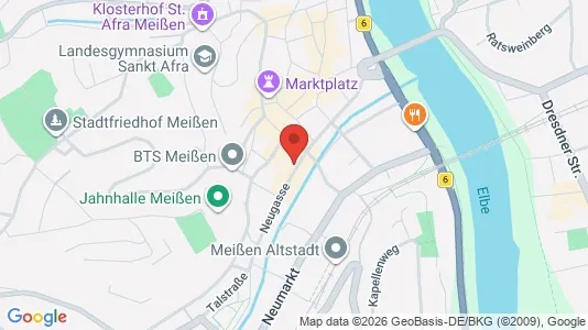 Apartments for rent i Meissen - kort over placeringen