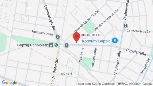 Apartments for rent i Leipzig - kort over placeringen