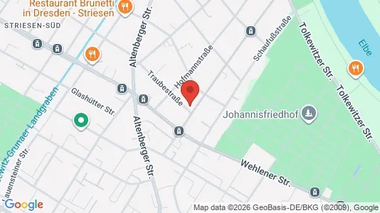 Apartments for rent i Dresden - kort over placeringen
