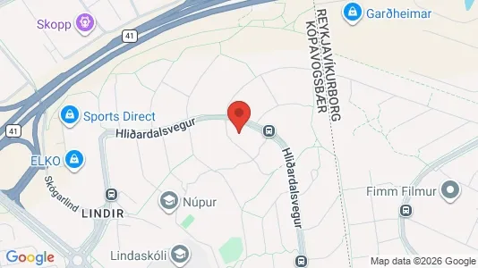 Apartments for rent i Kópavogur - kort over placeringen