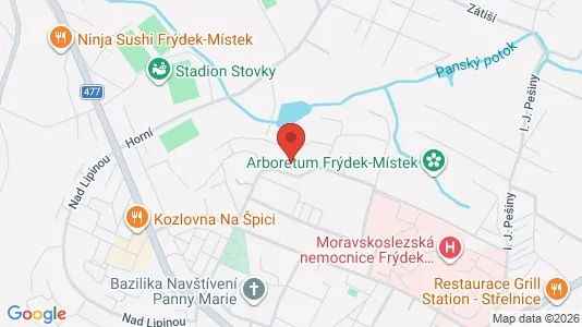 Apartments for rent i Frýdek-Místek - kort over placeringen