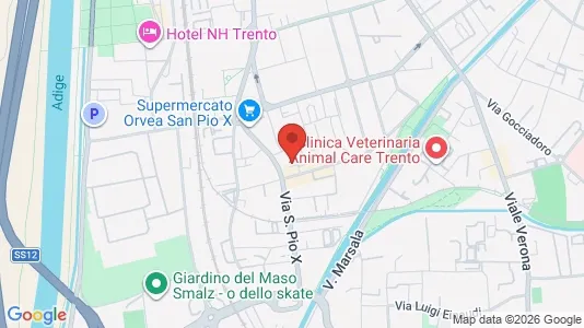 Apartments for rent i Trento - kort over placeringen