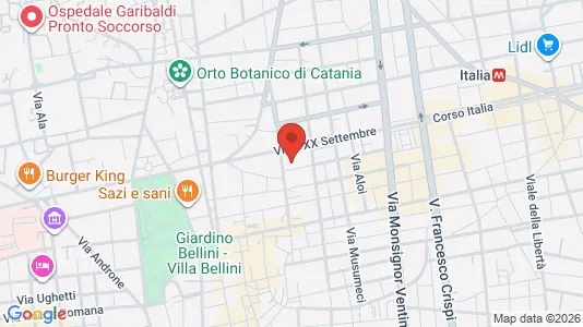 Apartments for rent i Catania - kort over placeringen