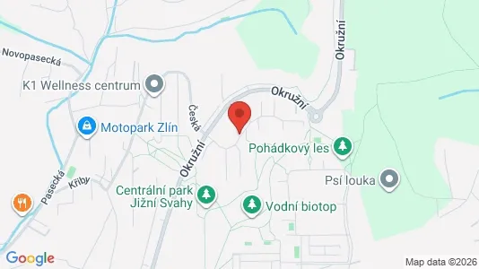 Apartments for rent i Zlín - kort over placeringen
