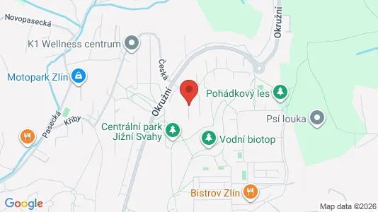 Apartments for rent i Zlín - kort over placeringen