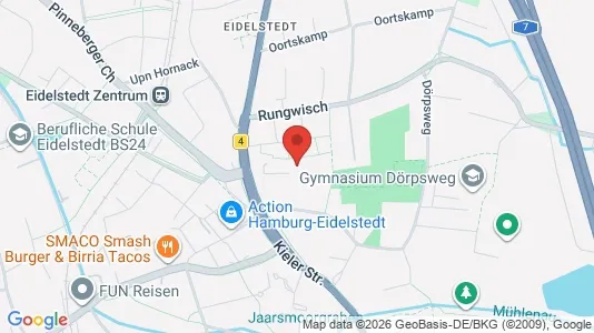 Apartments for rent i Hamburg Eimsbuttel - kort over placeringen