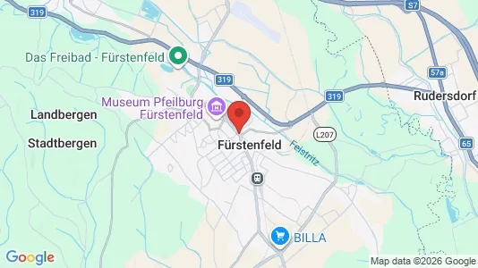 Apartments for rent i Fürstenfeld - kort over placeringen