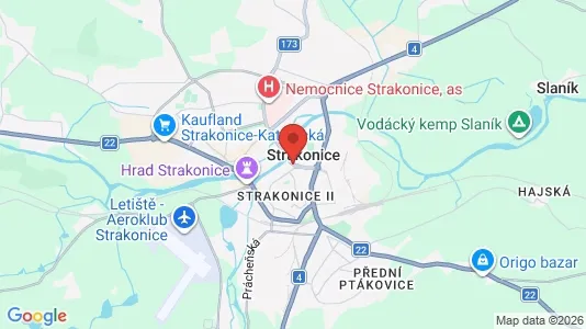 Apartments for rent i Strakonice - kort over placeringen