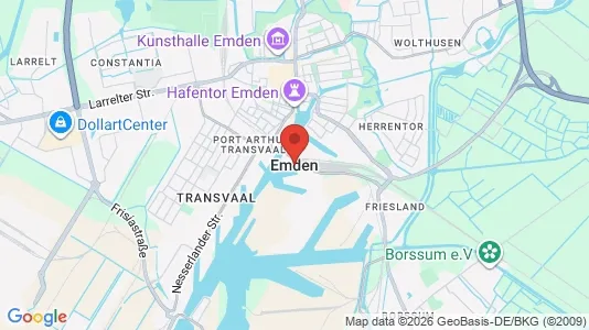 Apartments for rent i Emden - kort over placeringen