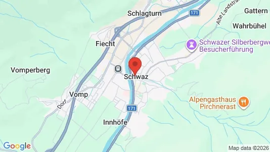 Apartments for rent i Schwaz - kort over placeringen