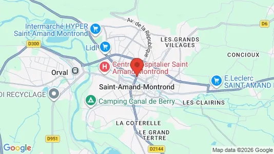 Houses for rent i Saint-Amand-Montrond - kort over placeringen