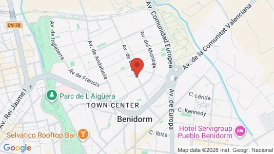 Apartments for rent i Benidorm - kort over placeringen