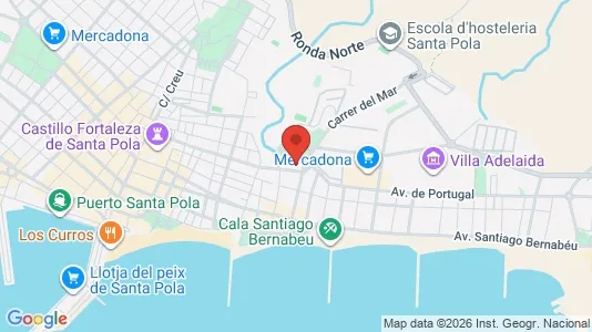 Apartments for rent i Santa Pola - kort over placeringen