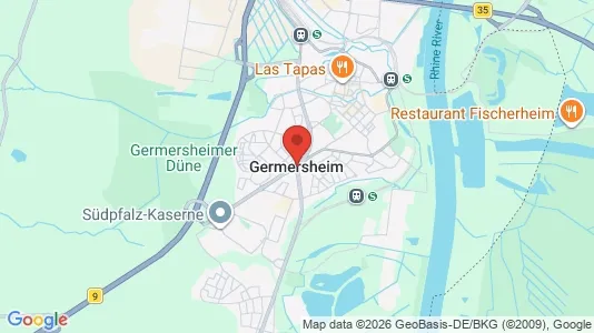 Apartments for rent i Germersheim - kort over placeringen