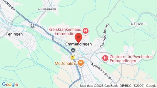 Apartments for rent i Emmendingen - kort over placeringen