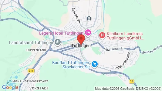 Apartments for rent i Tuttlingen - kort over placeringen
