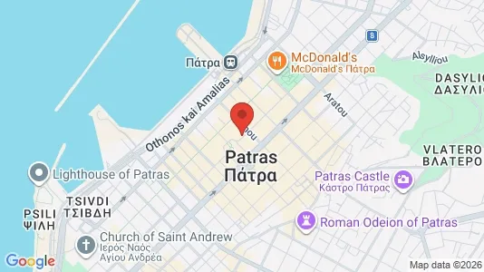 Apartments for rent i Patras - kort over placeringen