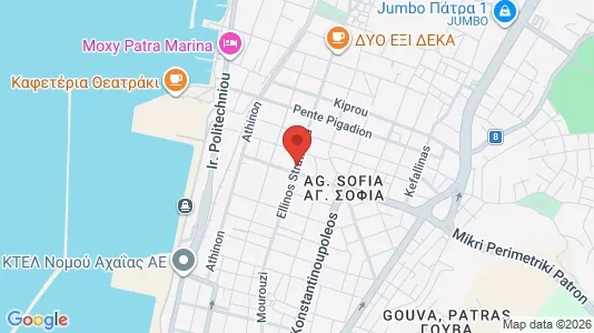Apartments for rent i Patras - kort over placeringen