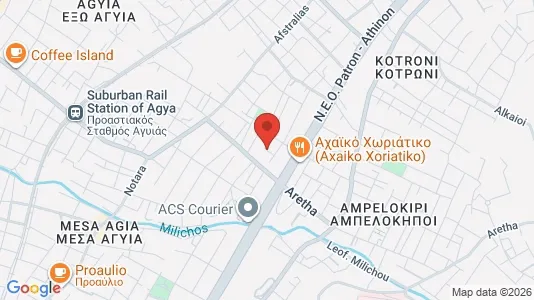 Apartments for rent i Patras - kort over placeringen