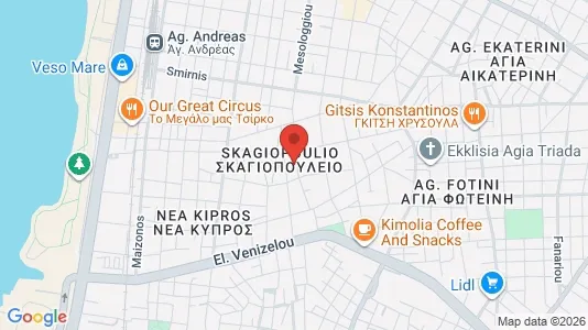 Apartments for rent i Patras - kort over placeringen
