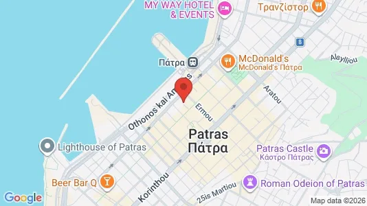 Apartments for rent i Patras - kort over placeringen