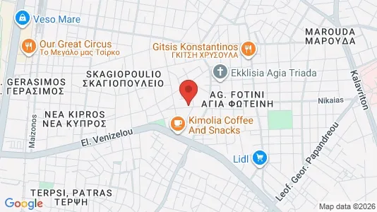 Apartments for rent i Patras - kort over placeringen