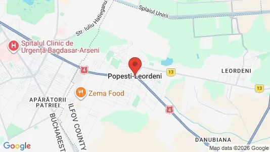 Apartments for rent i Popeşti-Leordeni - kort over placeringen