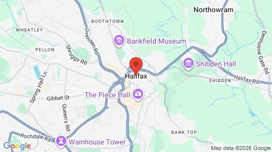 Houses for rent i Halifax - West Yorkshire - kort over placeringen