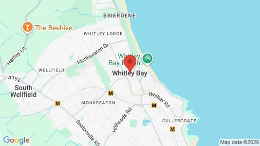 Houses for rent i Whitley Bay - Tyne and Wear - kort over placeringen