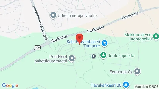 Rooms for rent i Tampere Kaakkoinen - kort over placeringen