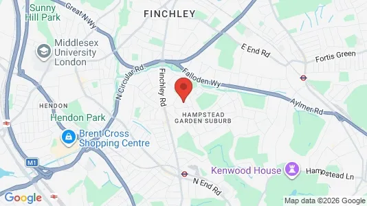 Houses for rent i London NW11 - kort over placeringen